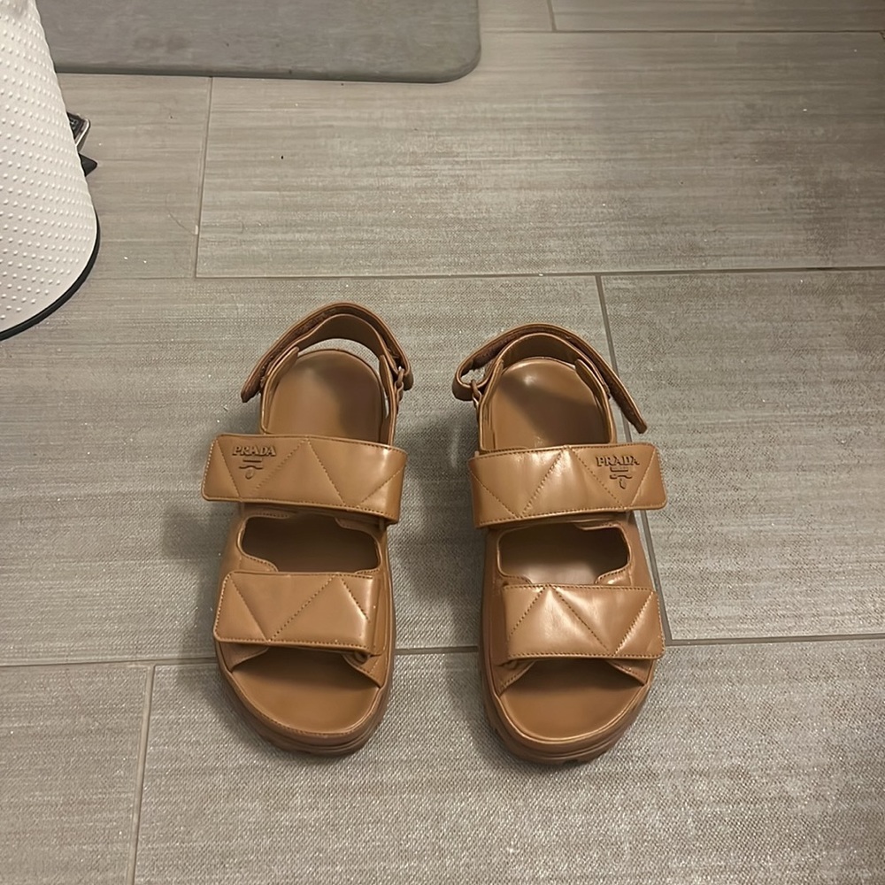 Prada napa leather sandals. Comes with dust bag
